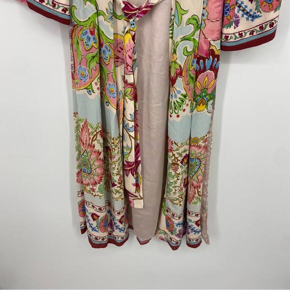 New Zara Blogger Favorite Belted Floral Printed Kimono Size Small - Picture 7 of 16